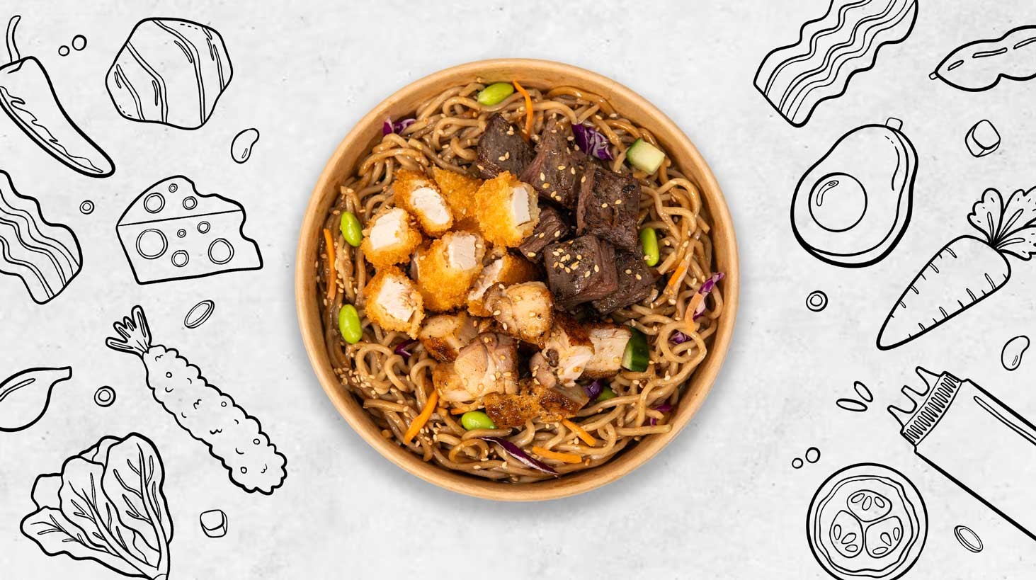 Create Your Own Regular Chilled Noodle Bowl
