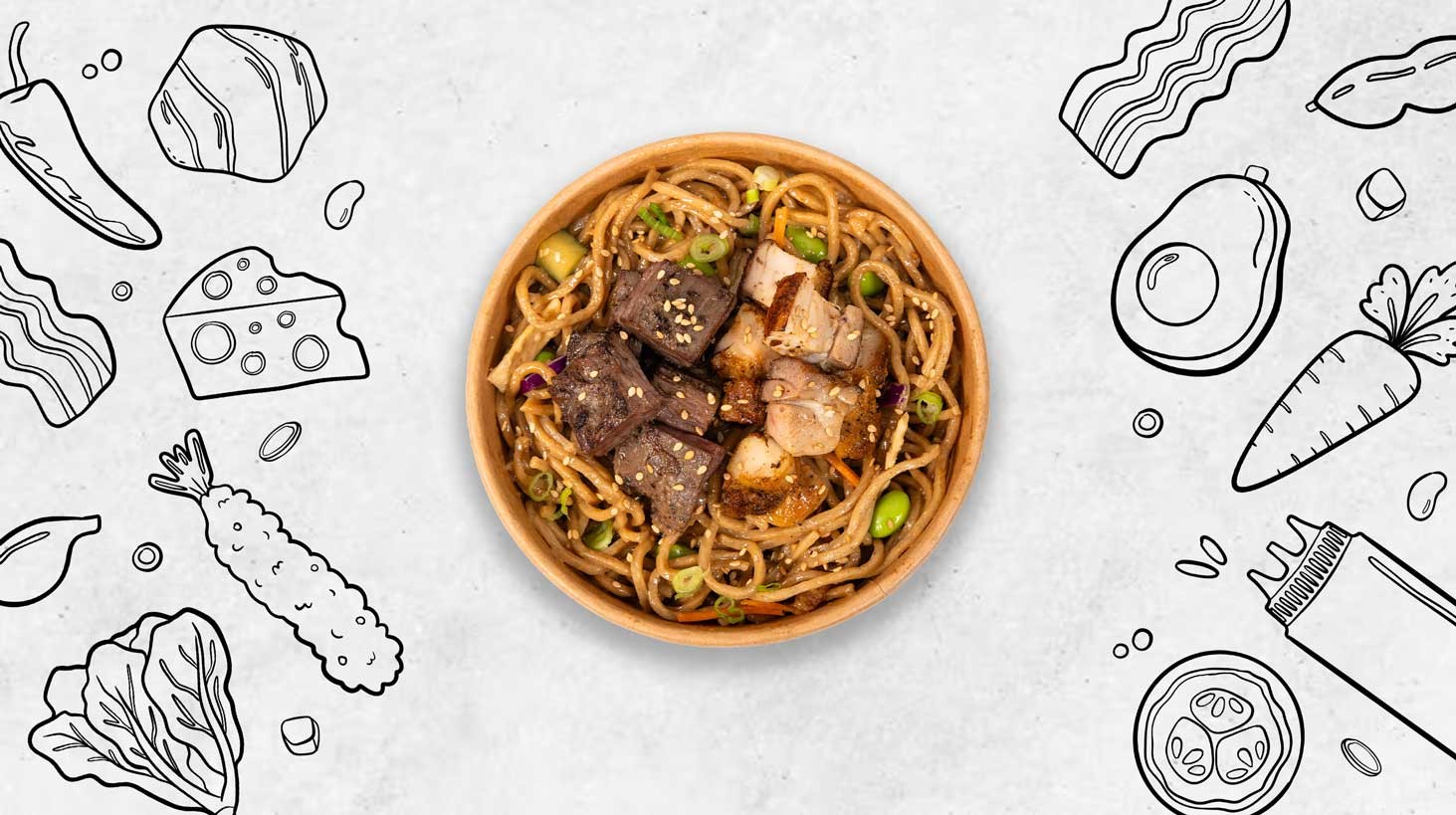 Create Your Own SMALL Chilled Noodle Bowl
