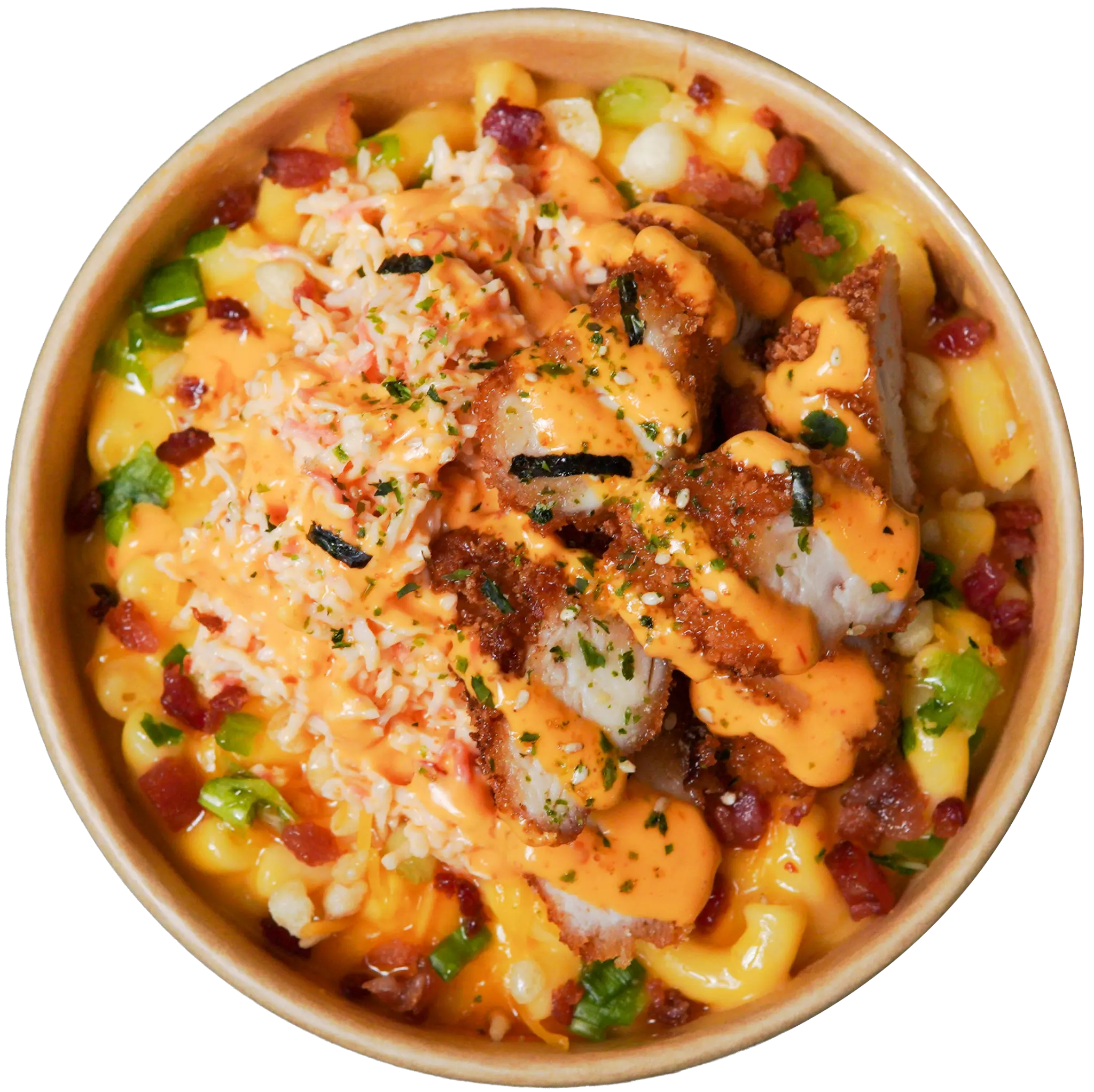 Spicy Krab and Chicken Mac Bowl